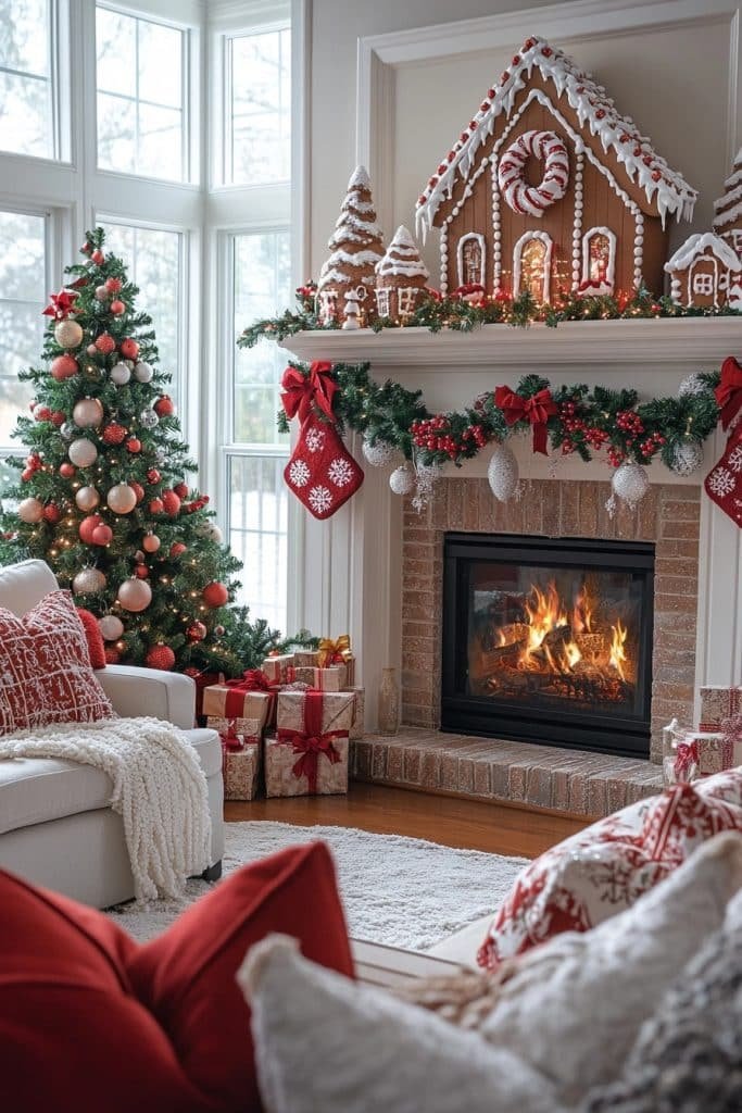 Gingerbread Cottage Mantel Design