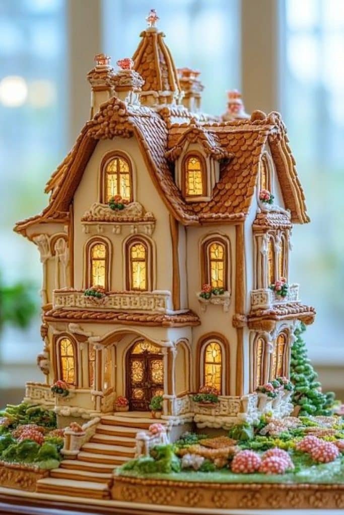 Gingerbread House with Edible Decorations