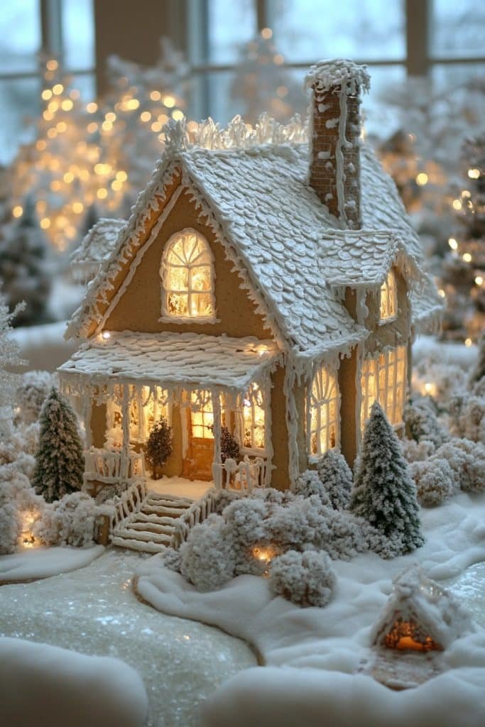 Gingerbread House with Frosted Windows