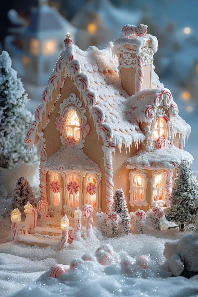 Gingerbread House with Sugar Snow