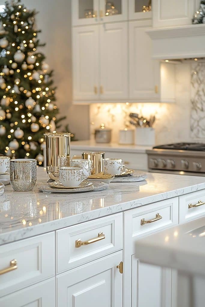 Glam Christmas Kitchen