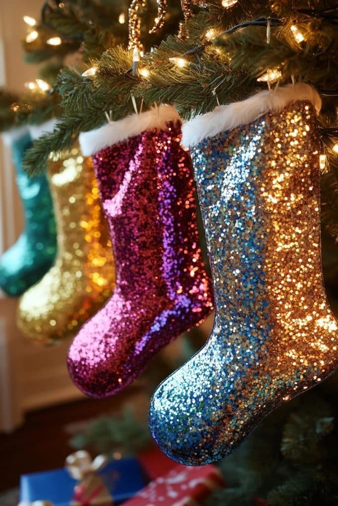 Glamorous Sequin and Glitter Stockings