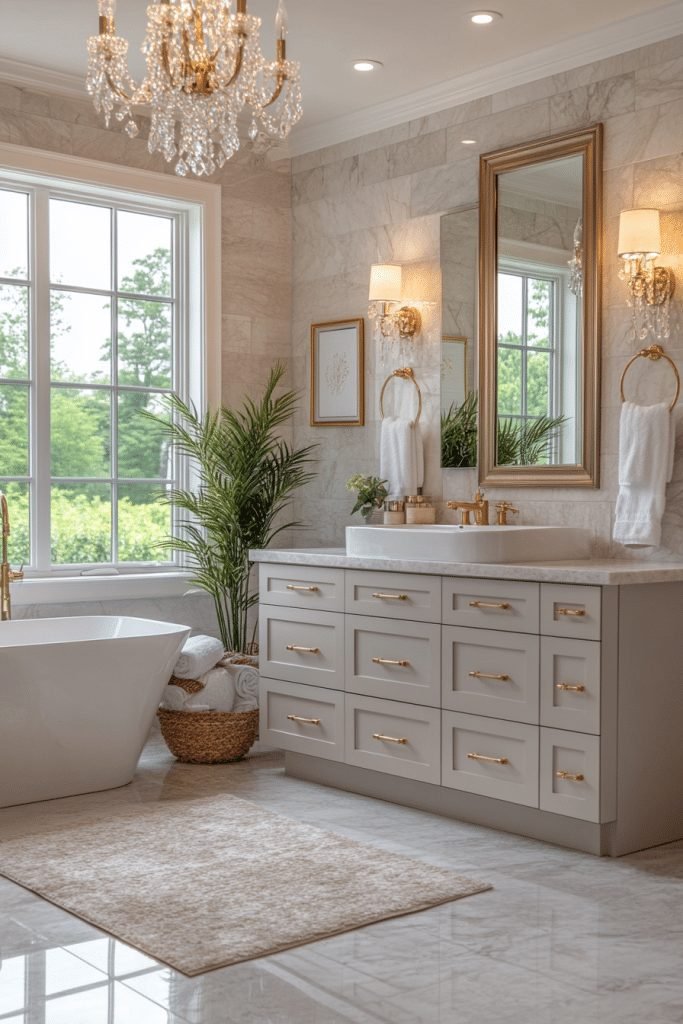 29 Modern Master Bath Decor Ideas to Refresh Your Space with Elegance 8 Glamorous Touches