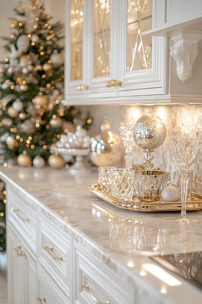 Gleaming Christmas Kitchen