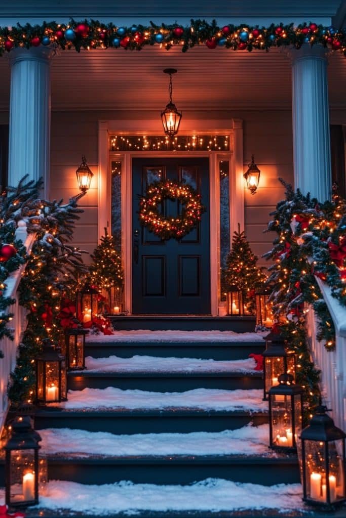 Glowing Porch Christmas Lights