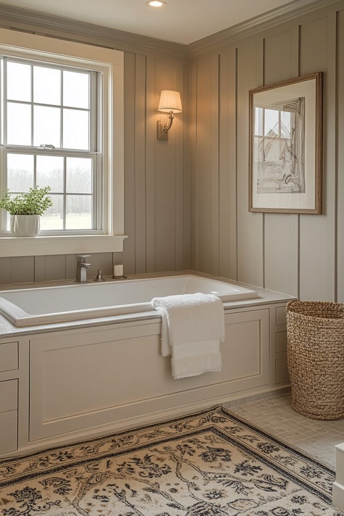 29 Small Bathroom With Tub And Shower Combo Farmhouse Ideas for a Timeless and Cozy Look 13 Heritage Haven
