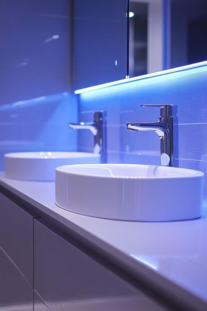High-Tech Double Vanity with Smart Features