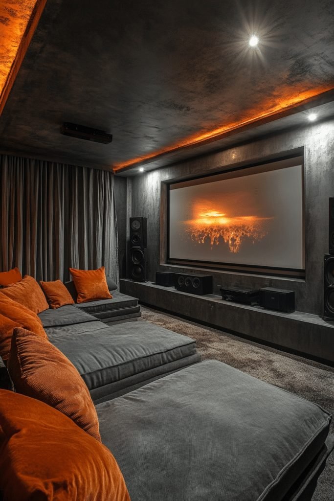 29 Brutalist Interior Design Ideas for a Bold Architectural Statement 12 Home Theater Design