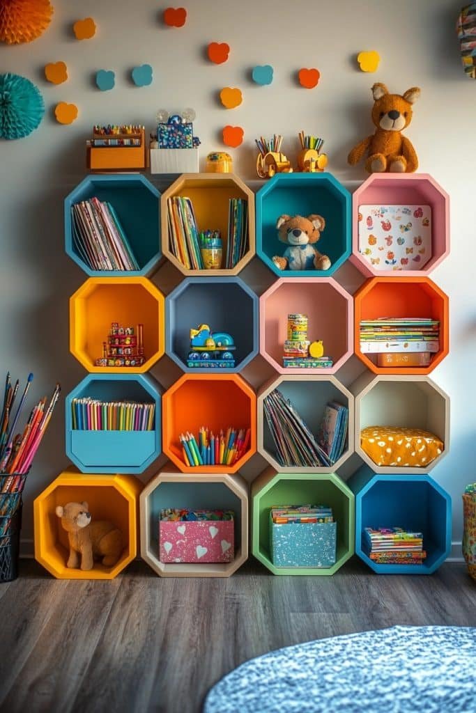 Honeycomb Hexagon Shelves