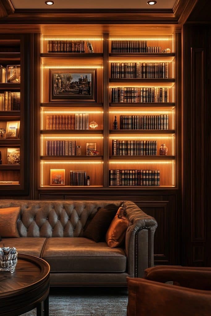 Illuminated LED Bookshelf