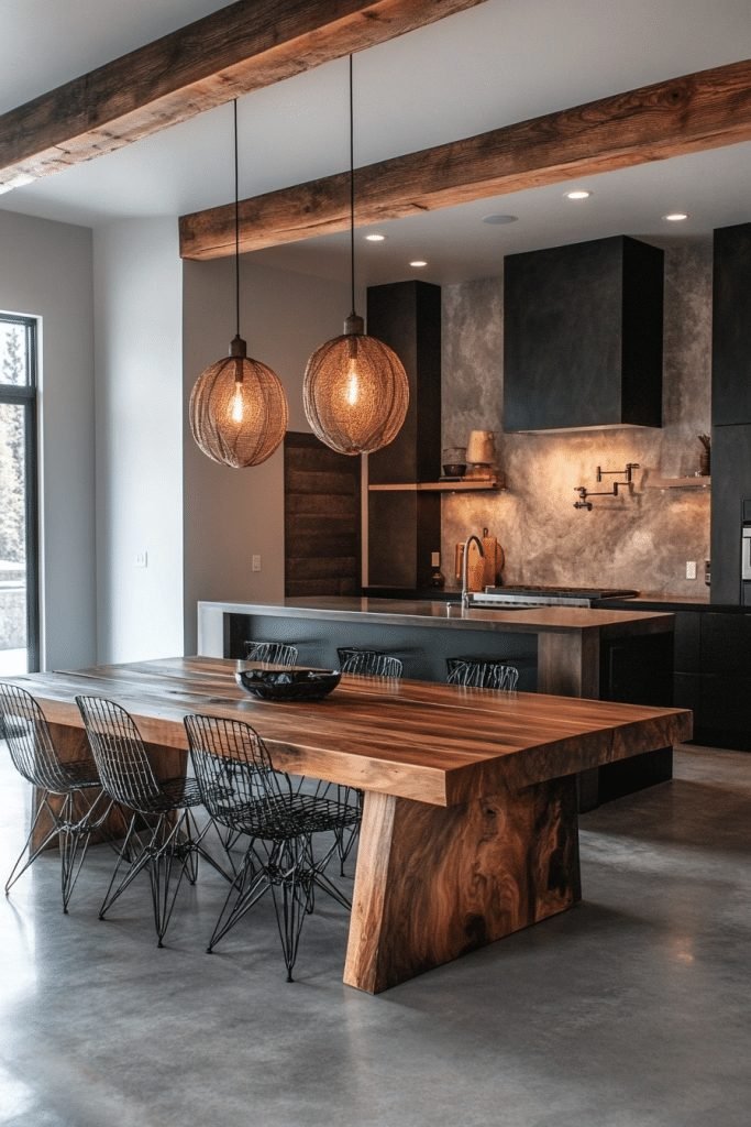 29 Brutalist Interior Design Ideas for a Bold Architectural Statement 3 Industrial Dining Room Style
