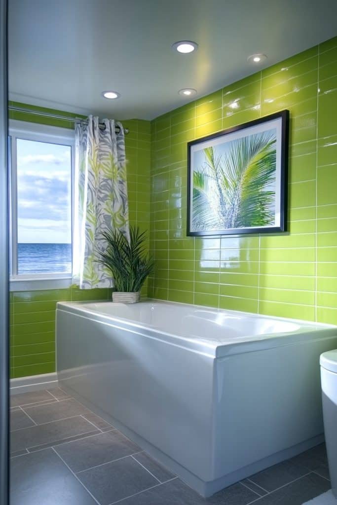 Lime Lush Bathroom