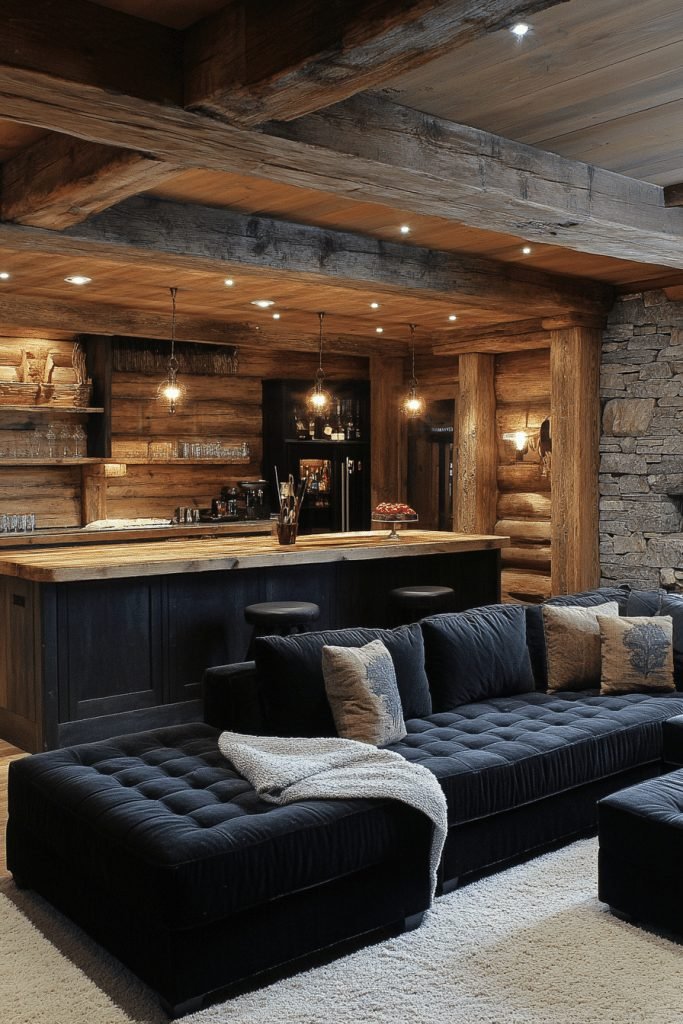 Log Home Basement Renovations