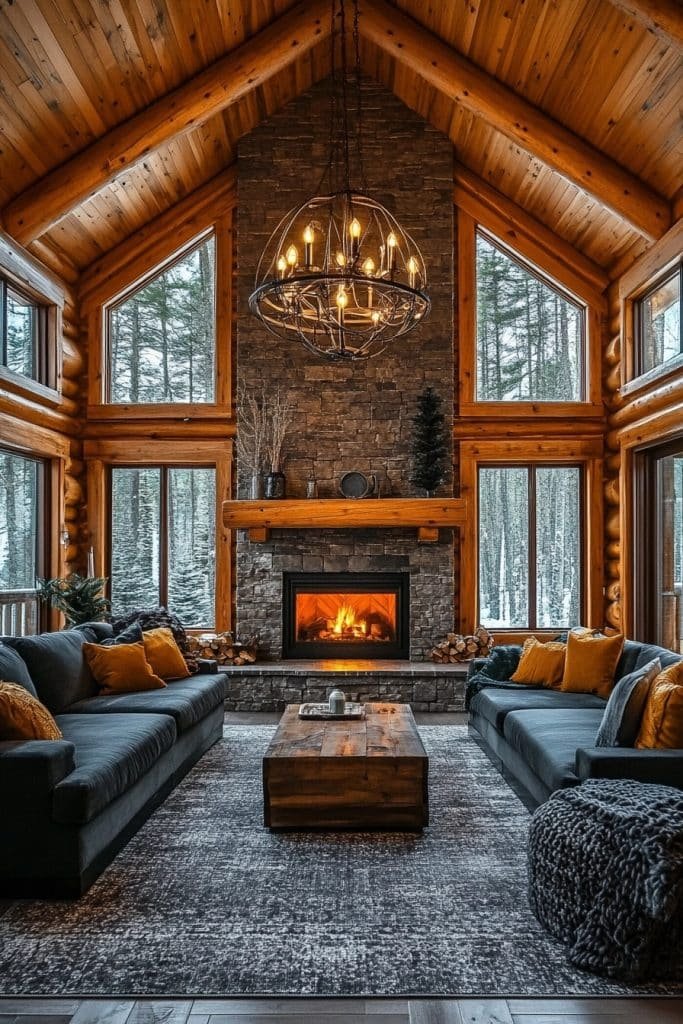 Log Home Interior Lighting Ideas