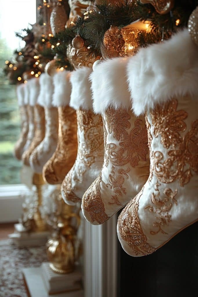 Luxurious Fur-Trimmed Stockings