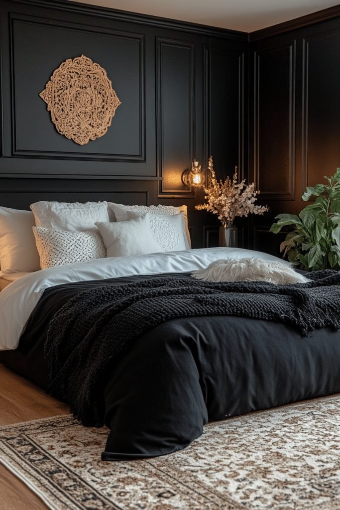 Matte Black Boho Boudoir