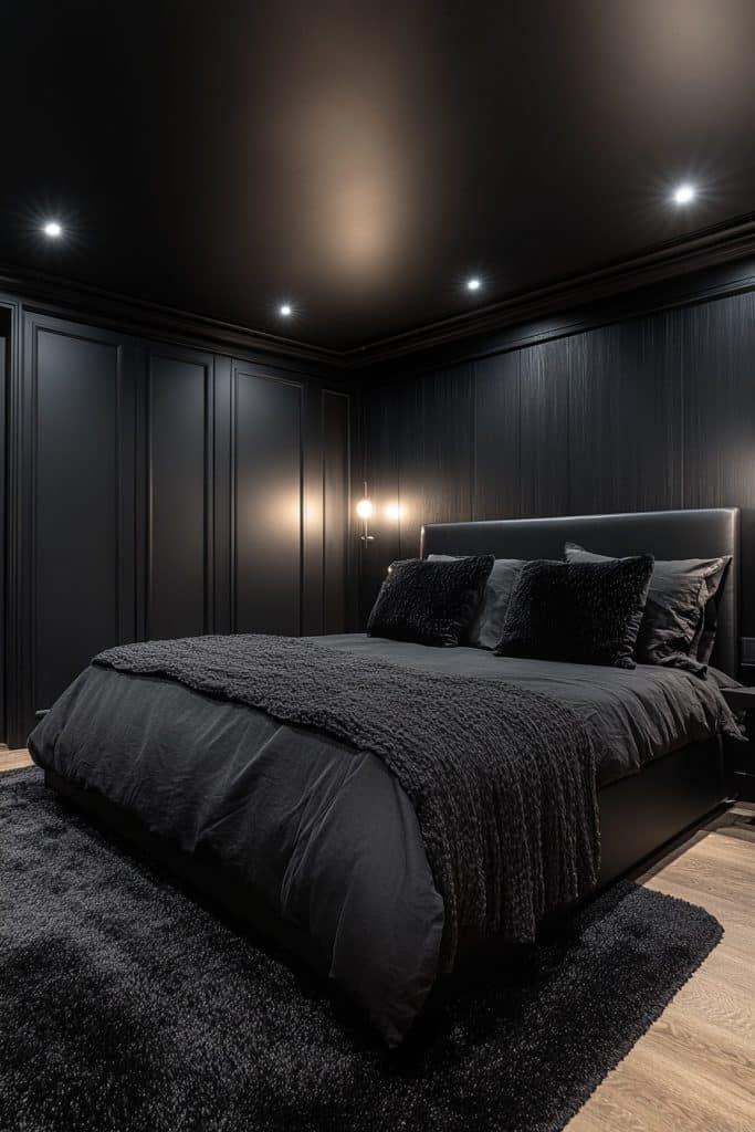 Matte Black Luxury Bedroom