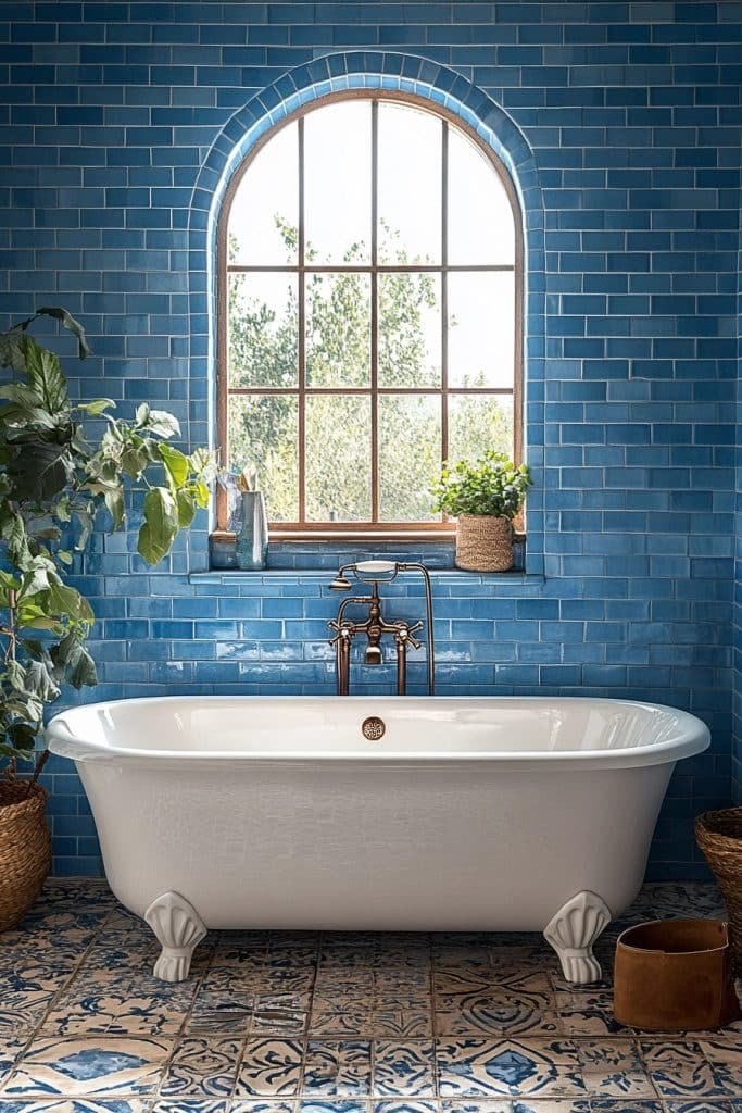 Mediterranean Blue Washroom