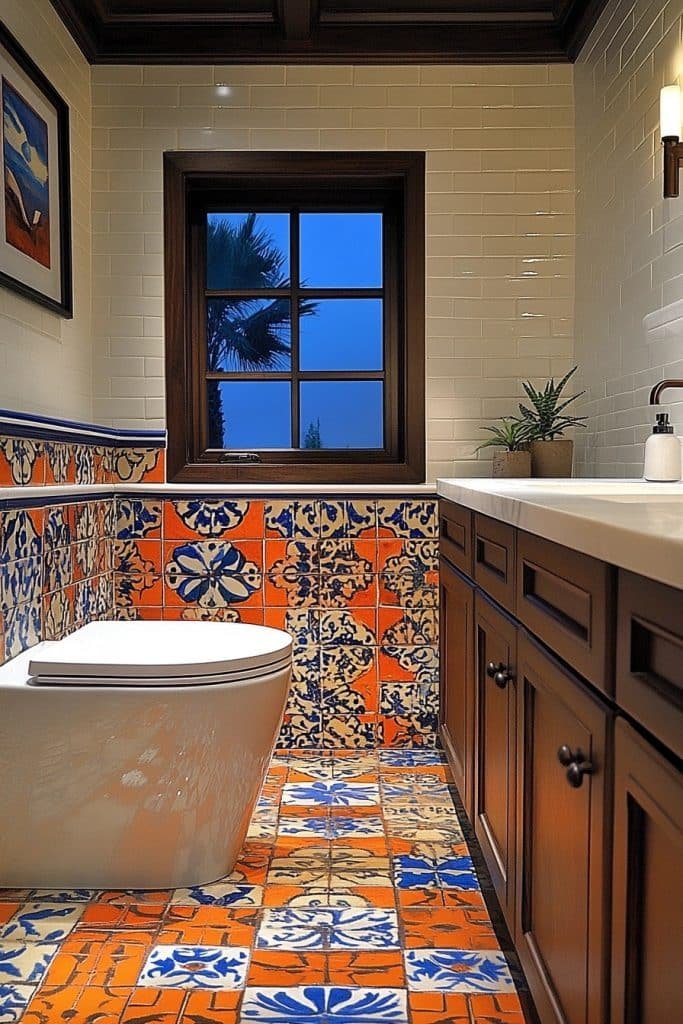 Mediterranean Mosaic Bathroom