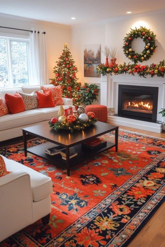 Merry and Bright Mantel Decor