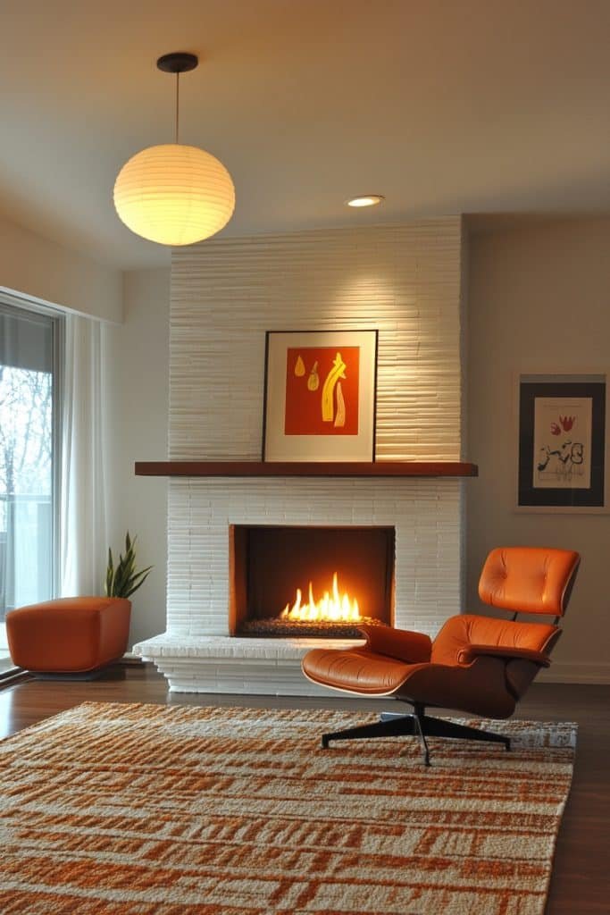 Mid-Century Modern Inspired Fireplace