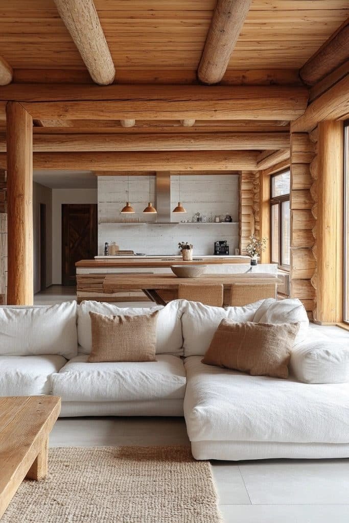 Minimalist Log Home Designs