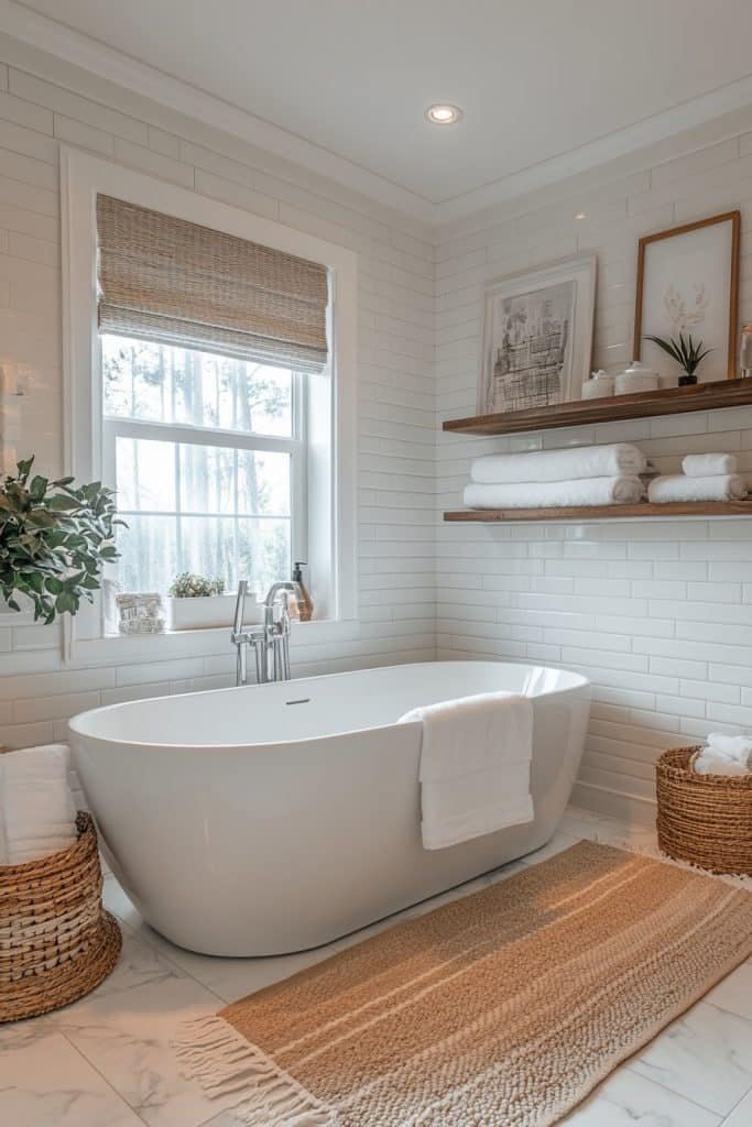 Minimalist White Tub Retreat