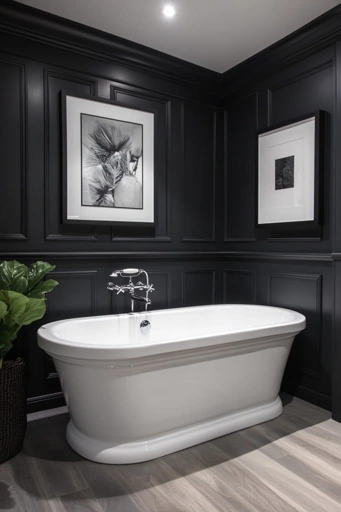Modern Black and White Bathroom