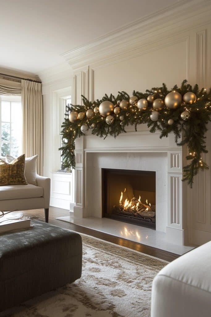 Modern Chic Holiday Mantel