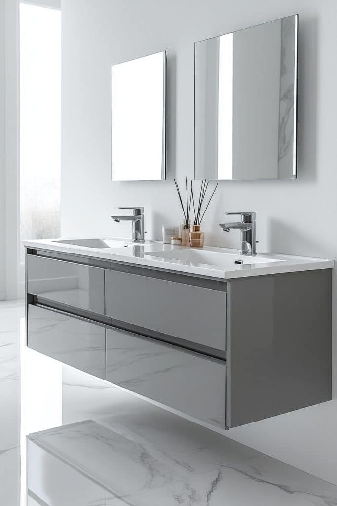 Modern Minimalist Double Vanity