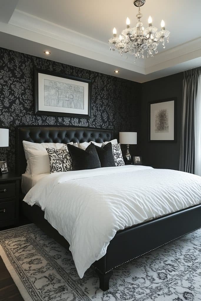 Monochrome Black and White Guest Suite