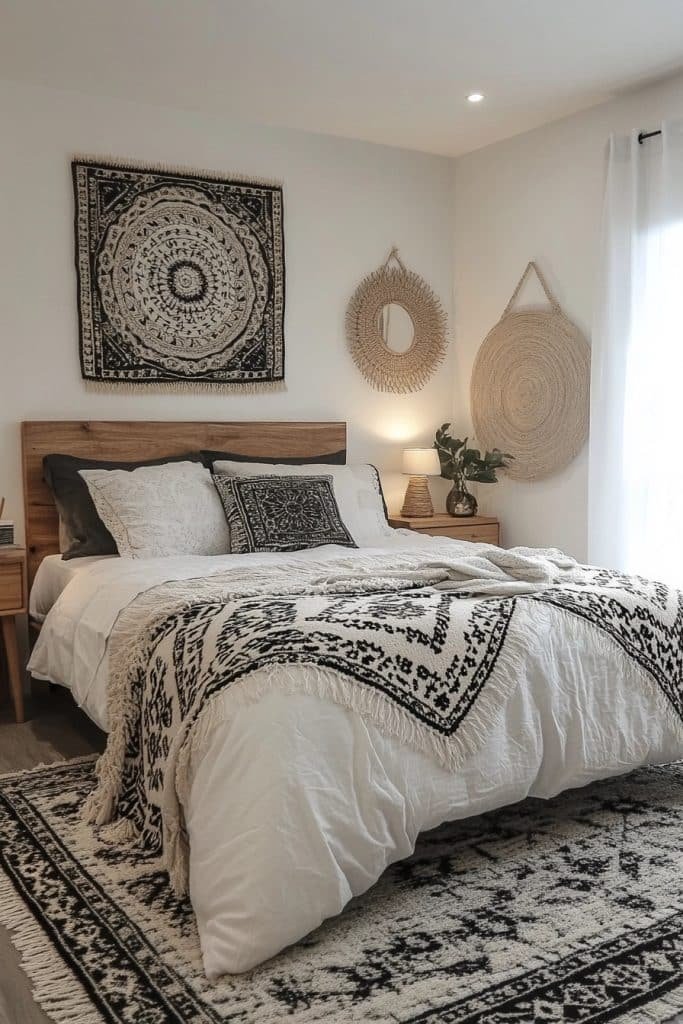 Monochrome Minimalist Boho Nook