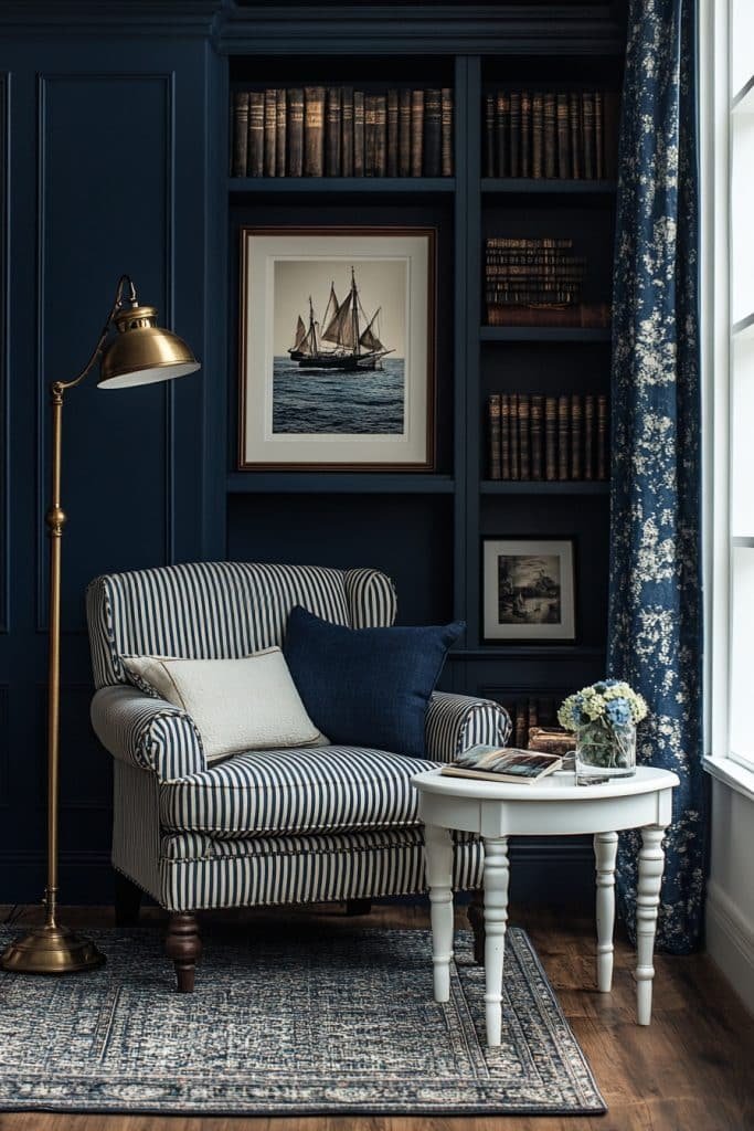 Nautical Themed Book Room