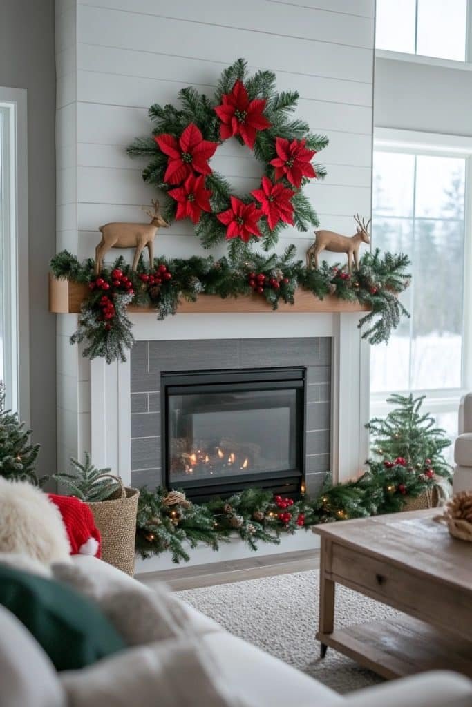 Nordic-Inspired Christmas Mantel
