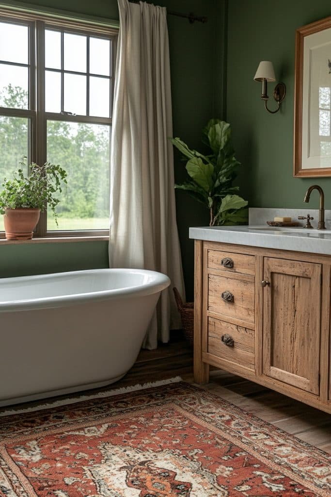 Olive Oasis Bathroom