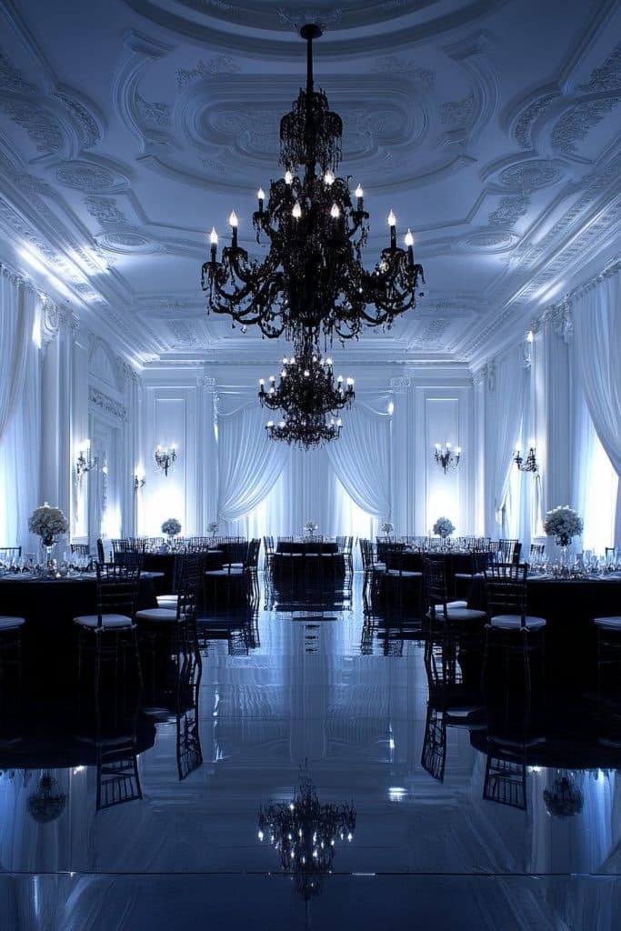 Opulent Black and White Ballroom
