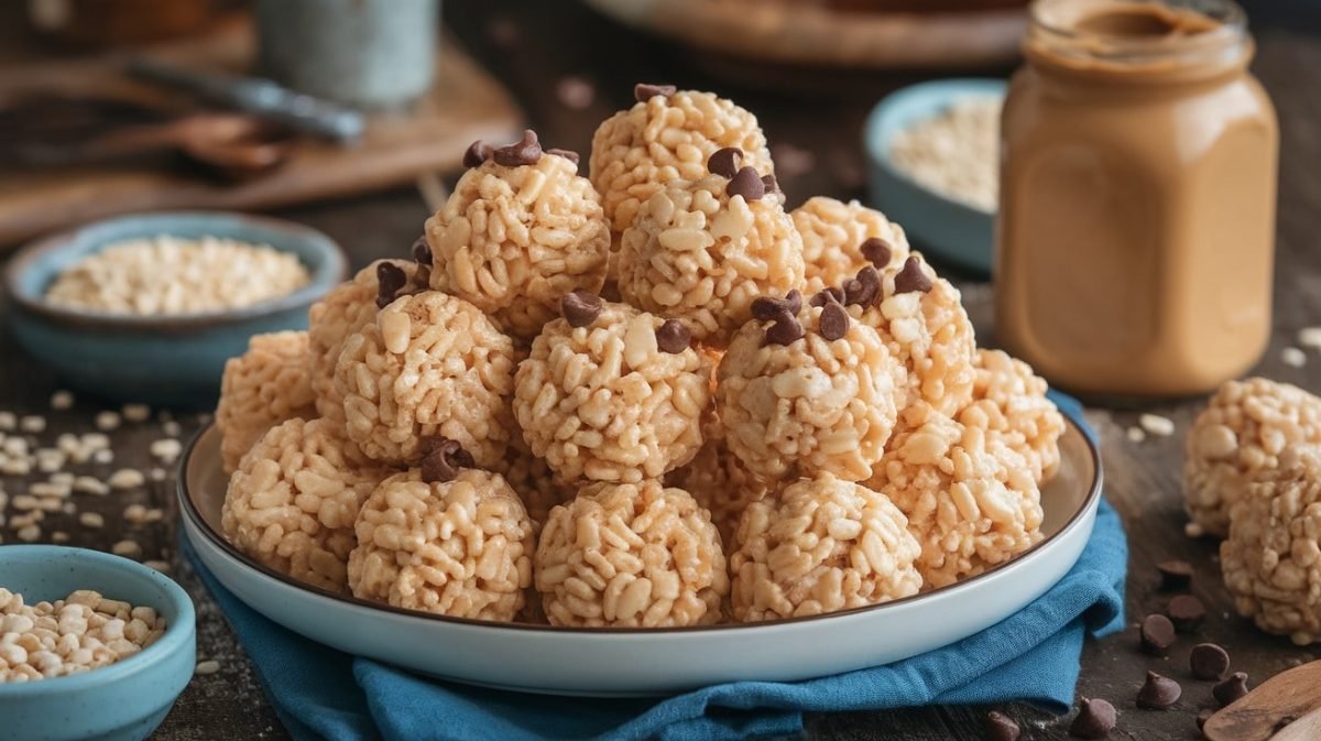 No-Bake Peanut Butter Rice Krispie Balls Recipe - Courtneys World