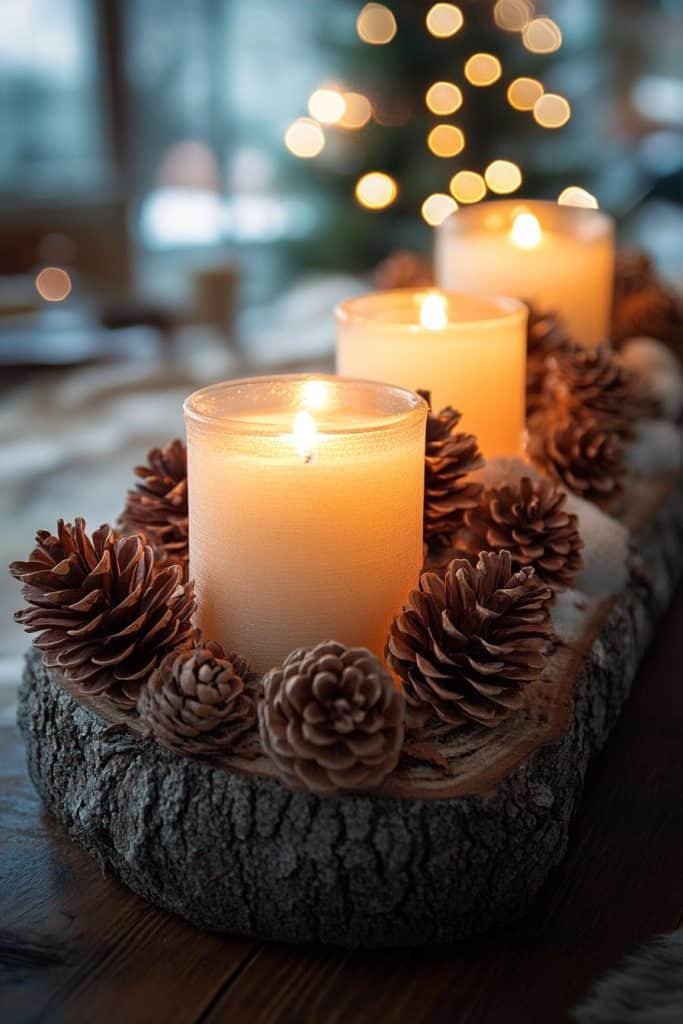 Pinecone Candle Accents