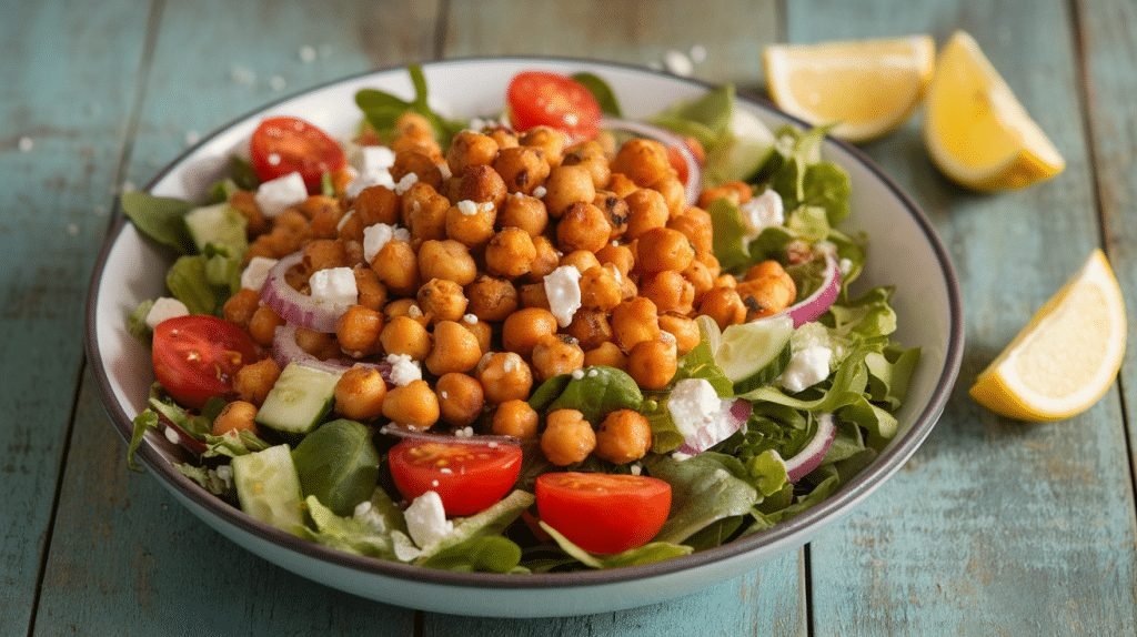 15-Minute Crispy Chickpea Salad