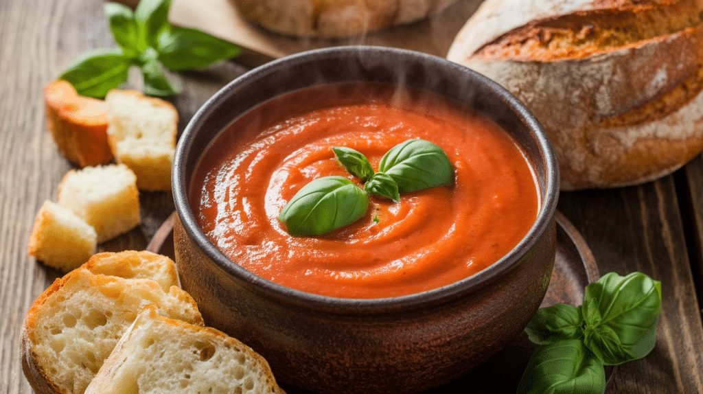15-Minute Creamy Tomato and Basil Soup