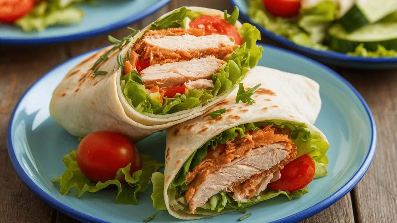 15-Minute Crispy Chicken Salad Wraps - Courtneys World