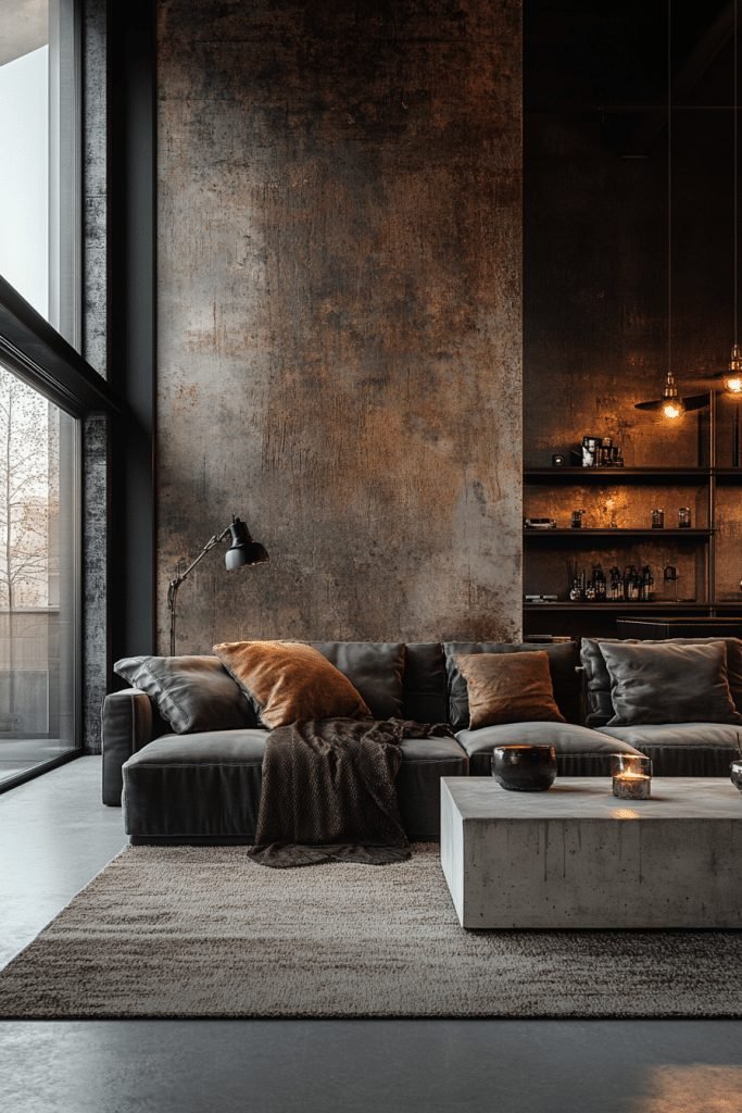 29 Brutalist Interior Design Ideas for a Bold Architectural Statement 1 Raw Living Room Design