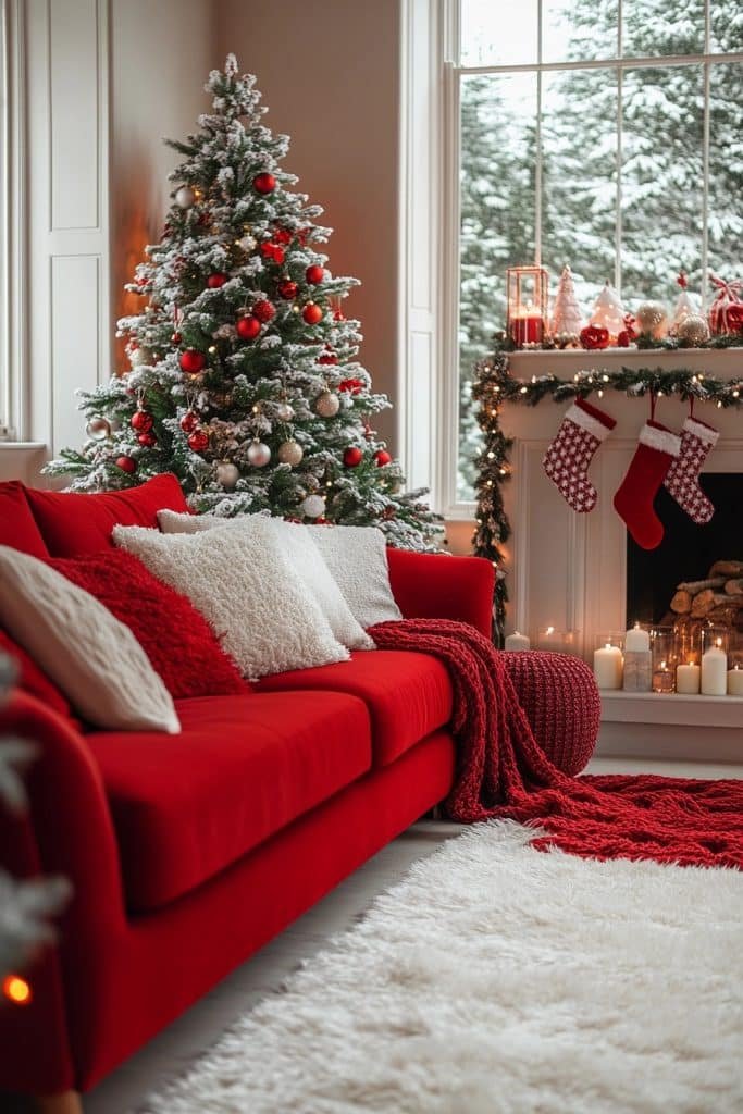 Red and White Christmas Lounge Escape