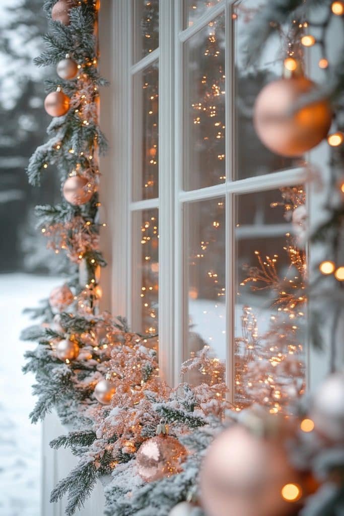 Rose Gold Christmas Window Wonder