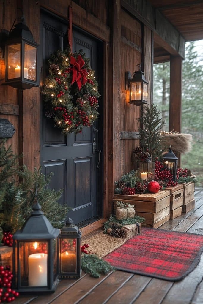 Rustic Holiday Porch Charm