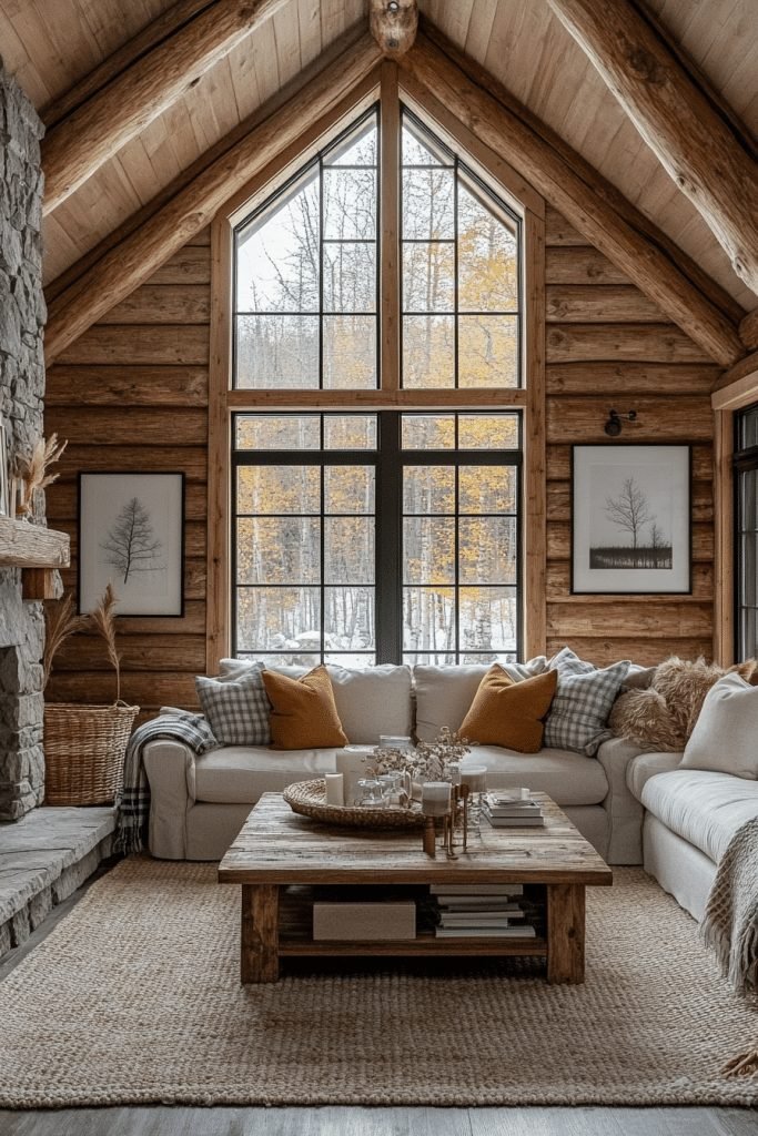 Rustic Log Cabin Living Rooms