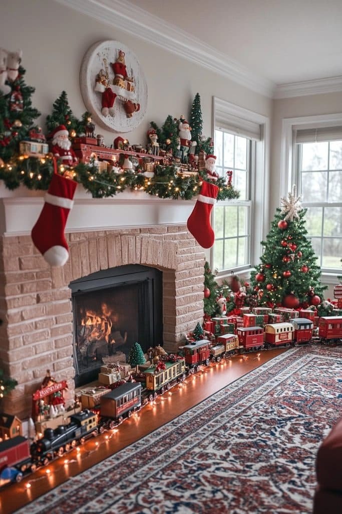 Santa’s Workshop Mantel Decor