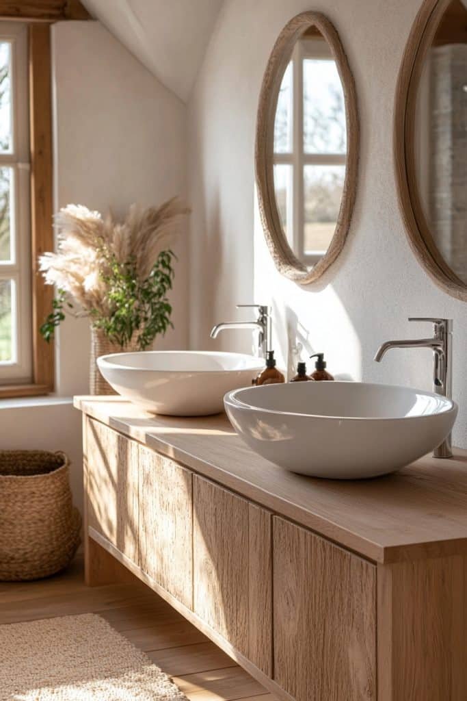 Scandinavian Style Double Sink Vanity