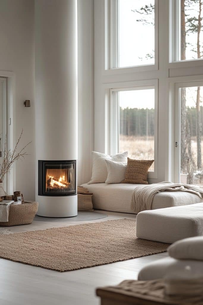 Scandinavian Style Freestanding Fireplace