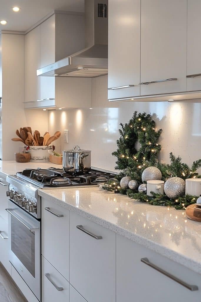 Sleek Christmas Kitchen Decor